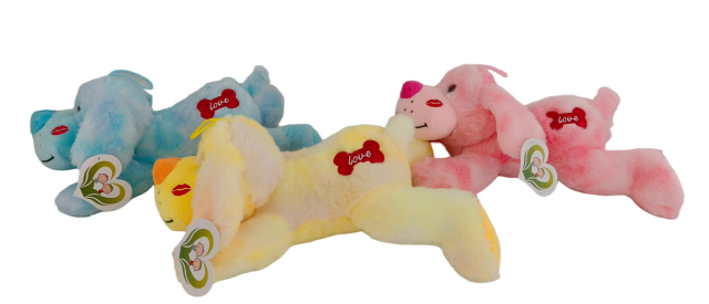 Three color lying dog