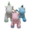 Three colored unicorns