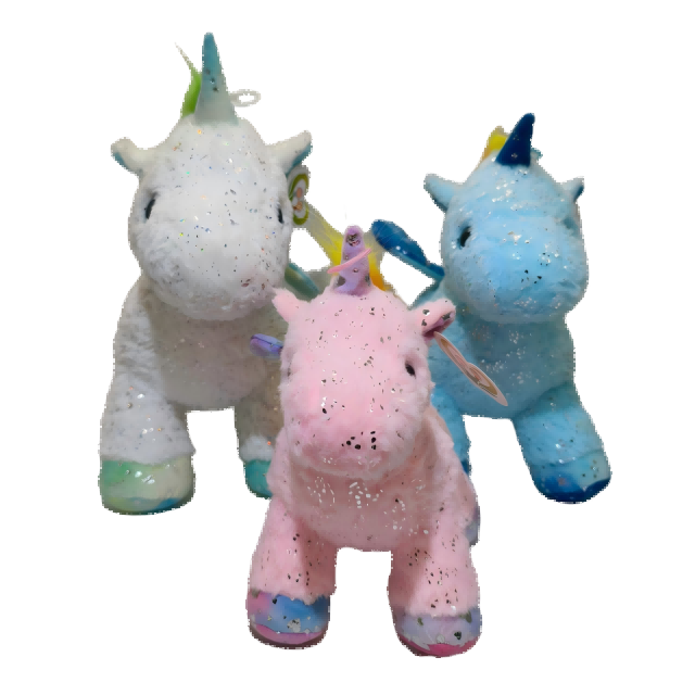 Three colored unicorns