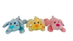 Three color lying dog
