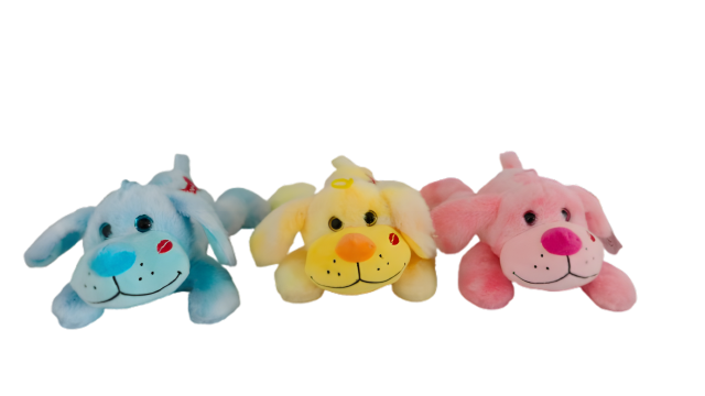 Three color lying dog