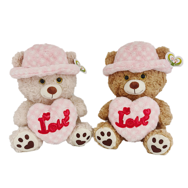 GTW34210 A Bear Wearing A Hat And A Heart Full of Love