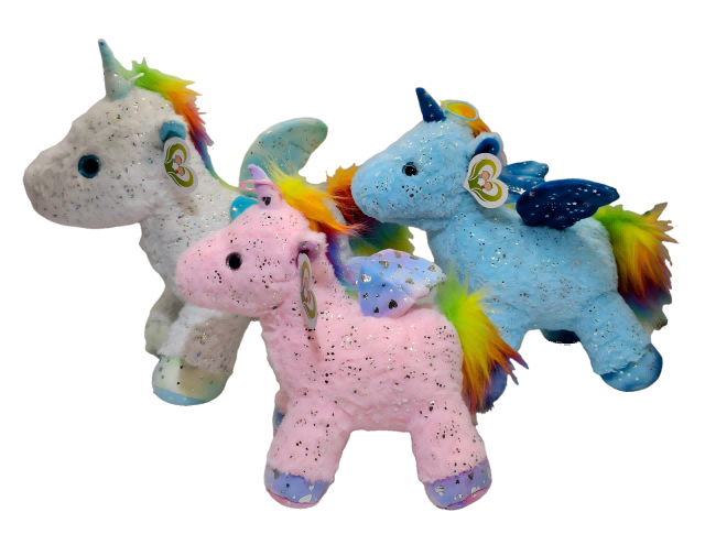 Three colored unicorns